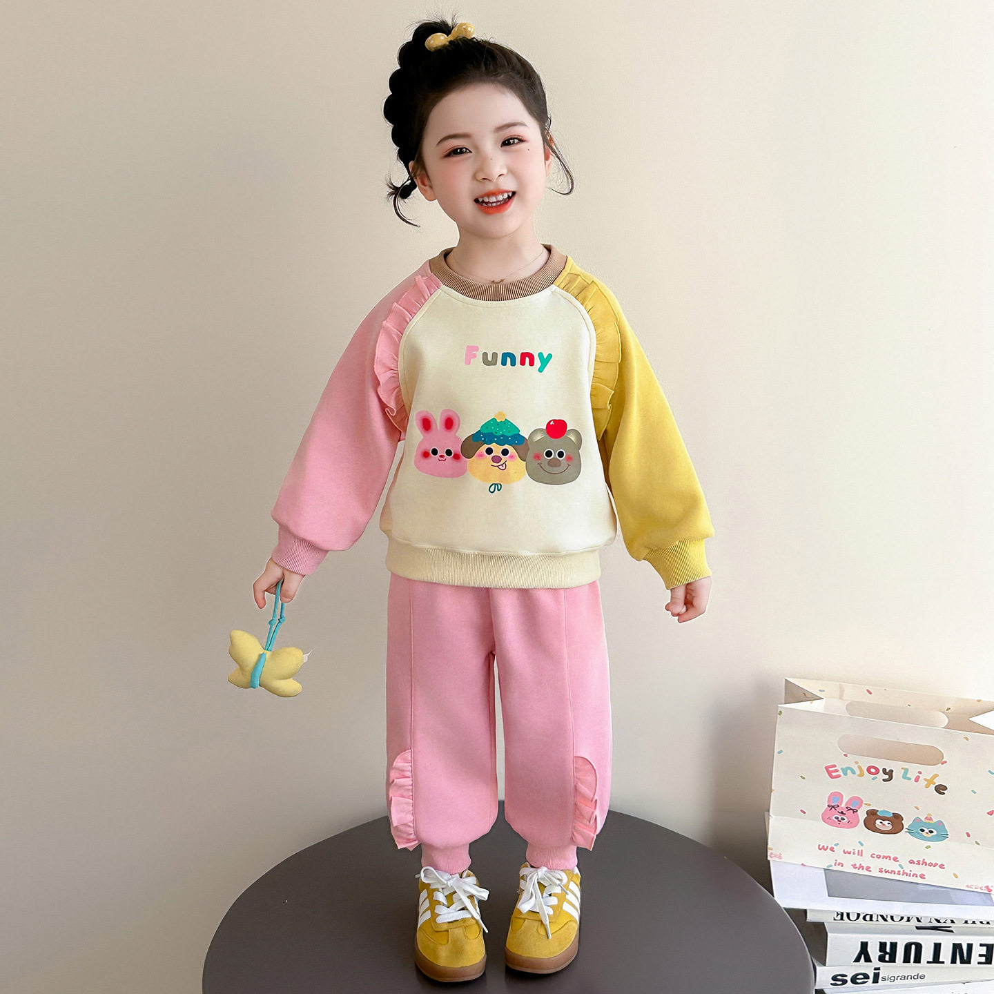 女童春装卫衣套装2026新款儿童超好看童装女宝宝春秋款圆领上衣潮,童装/婴儿装/亲子装,儿童运动套装,淘宝优惠券,粉丝福利购,淘宝优惠卷