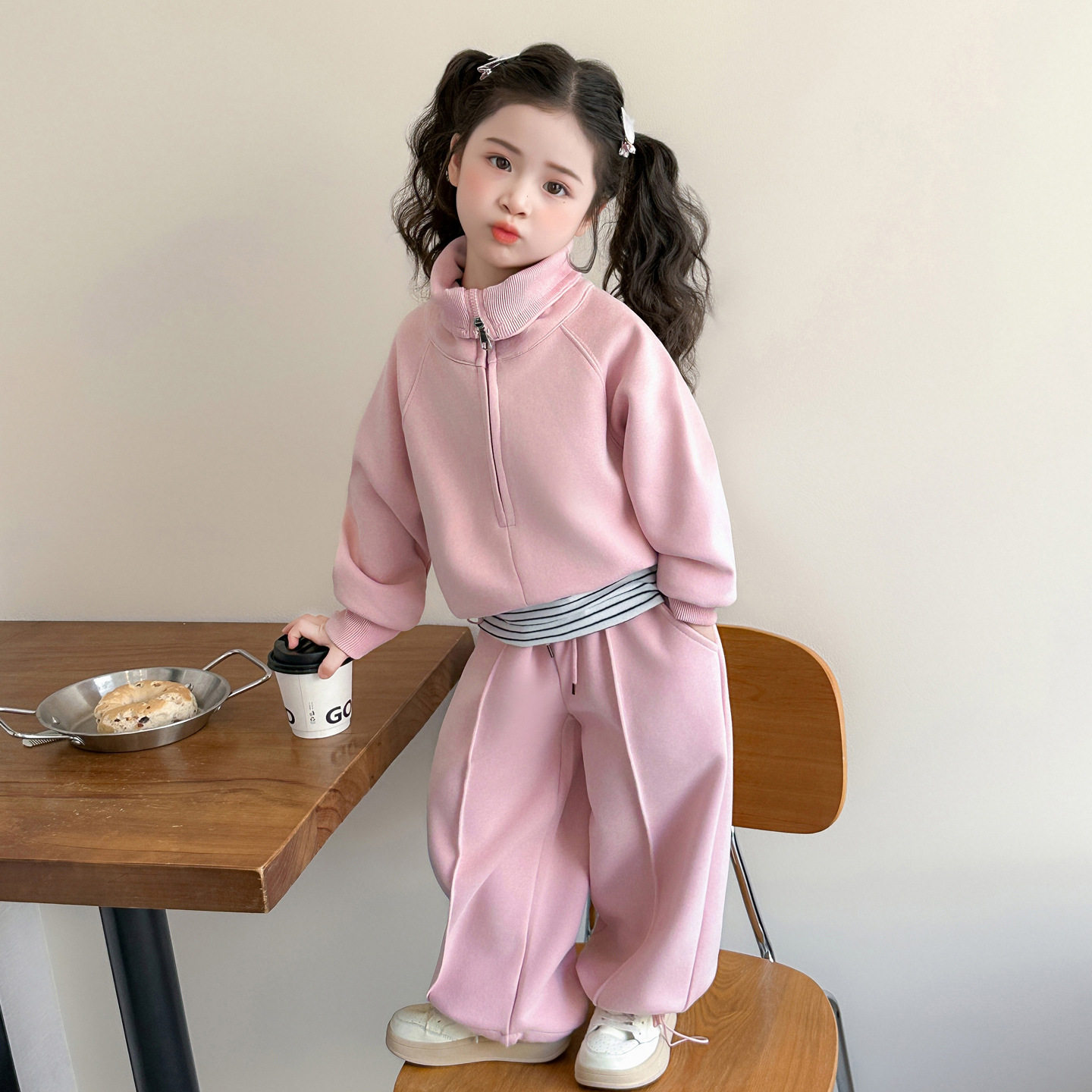 女童套装春秋季2026新款洋气儿童卫衣女宝宝春装运动阔腿裤三件套,童装/婴儿装/亲子装,儿童运动套装,淘宝优惠券,粉丝福利购,淘宝优惠卷