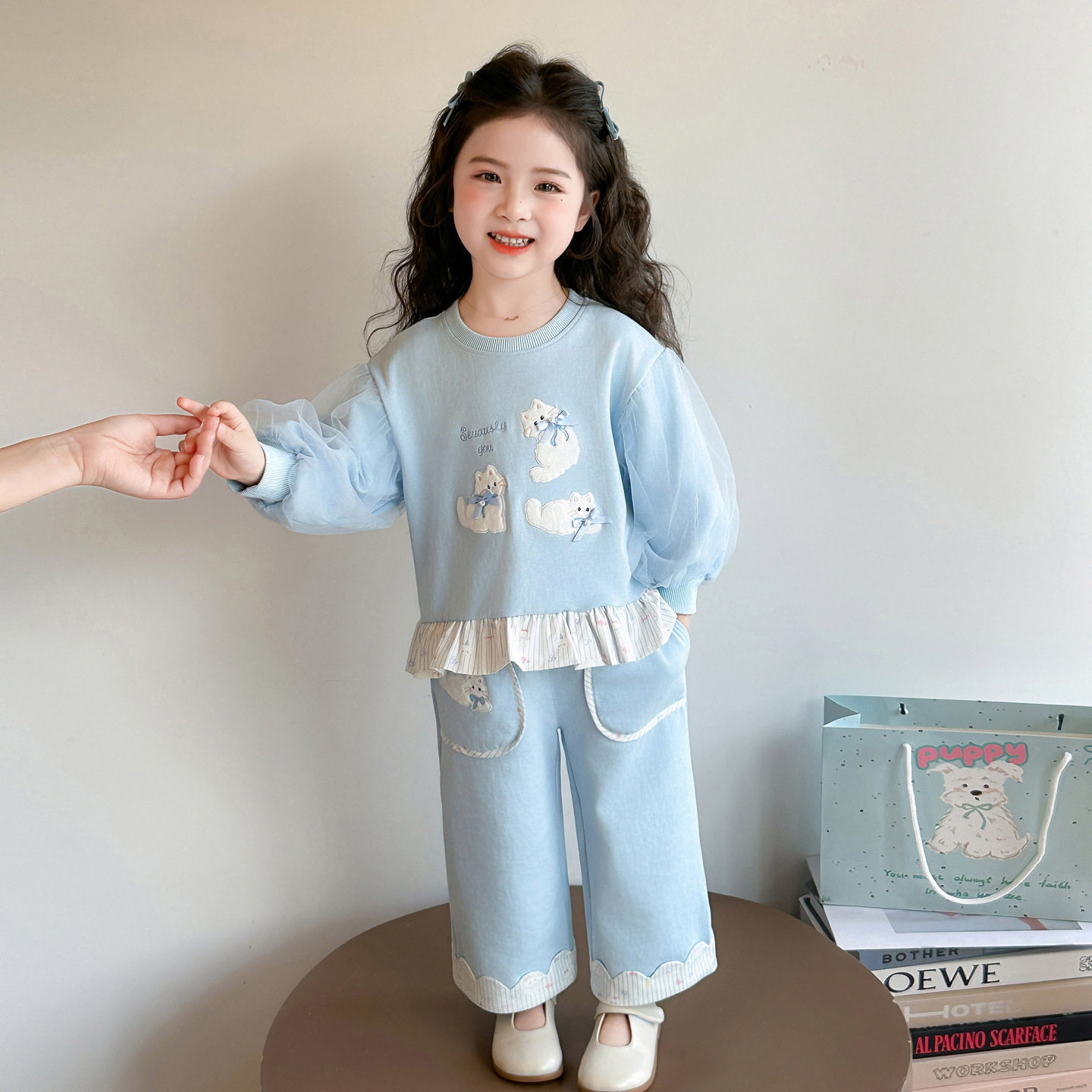 女童套装春秋款2026新款洋气儿童超好看童装卫衣春装女宝圆领衣服,童装/婴儿装/亲子装,儿童运动套装,淘宝优惠券,粉丝福利购,淘宝优惠卷