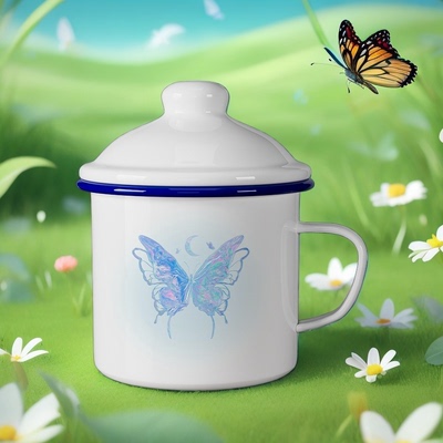 原创可爱马克杯大容量家用infp小蝴蝶水杯送男女闺蜜朋友礼物女