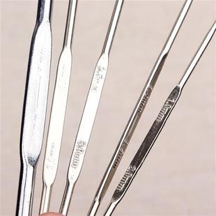 不锈钢双头钩针大小钩头钩针不带舌头钩针毛衣毛线编织勾子包邮