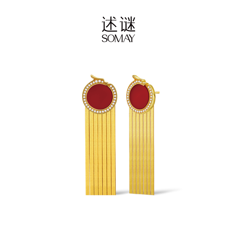 述谜S925银流苏耳饰一款多戴