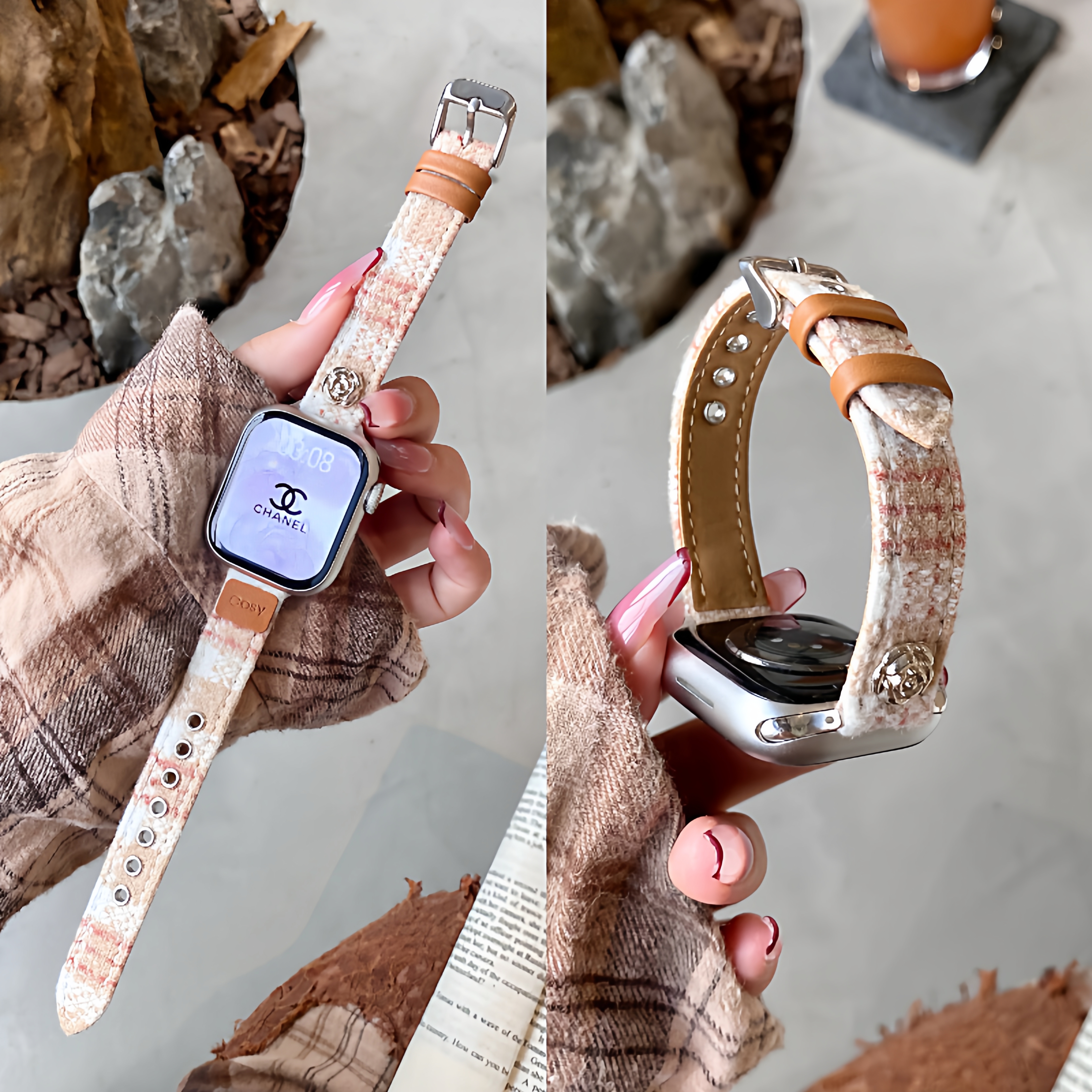 娅妃儿watchs11表带山茶花毛呢s9