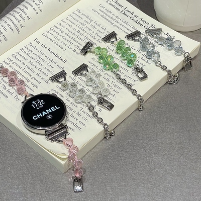 娅妃儿gt6/41mm指甲扣水晶石表带