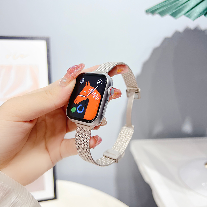 iwatchs9磁吸折叠扣钢带41mm表带