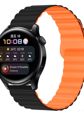 适用华米AmazfitGTR4/3/2男女款高级感新款磁吸硅胶3pro手表链男女款高级GTS4/2mini智能balance/TGS替换腕带