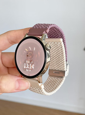 适用佳明Forerunner245/m265/255编织卡扣尼龙弹力265/255s vivoact手链高级感男女款表带VENU2plus/18mm腕带