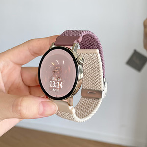 适用佳明Forerunner245/m265/255编织卡扣尼龙弹力265/255s vivoact手链高级感男女款表带VENU2plus/18mm腕带