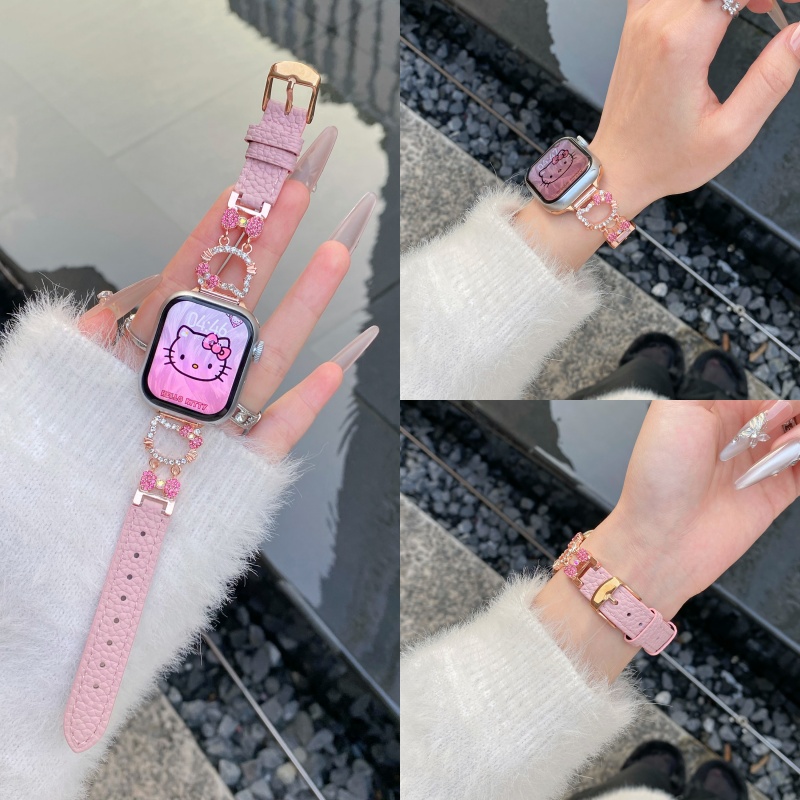 娅妃儿watch10表带镶钻女看皮带