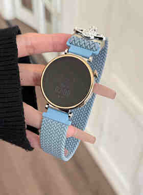 适用华米GTR4表带GTR3PRO/GTS3/GTS4mini西太后编织女米动青春版智能运动手表1/2/3尼龙弹力透气替换磁吸腕带