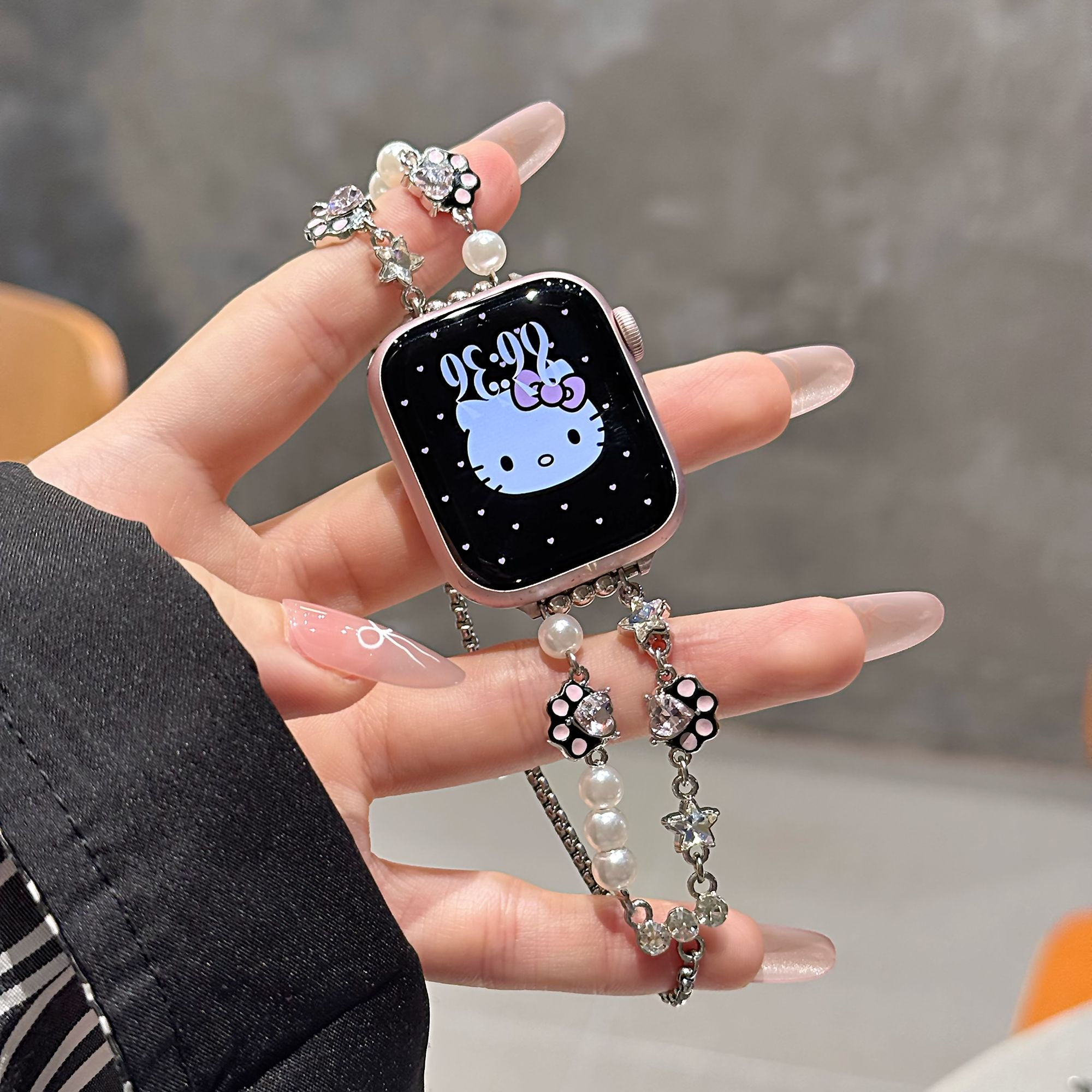 娅妃儿watchs11表带猫爪珍珠手链