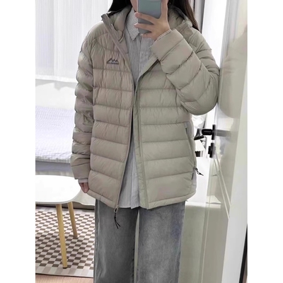 亮世秋羽绒服山脉排骨轻薄女短款2025秋冬新款休闲连帽男女情侣学