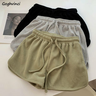 Lace Waffle Sports 女 High Shorts高腰华夫格运动短裤 Waist