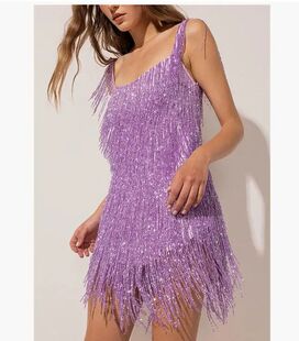 fitting straps女士吊带流苏修身 dress tassel 连衣裙 with Slim