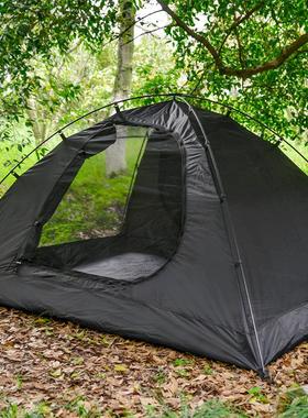 源头工厂JZT001便携式黑色人层三野户外露营帐双篷外