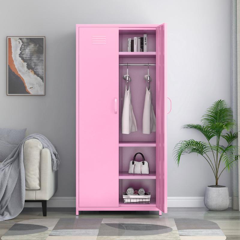 小户室门卧出租AL-YG01房防潮单柜简易儿童铁皮衣柜靠墙阳台柜子