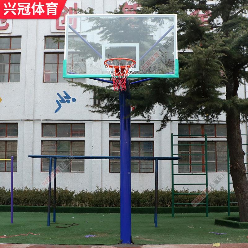 冠DZ-DM-00埋式篮球架准篮筐投标篮加厚地室内室外成兴人学生厂家