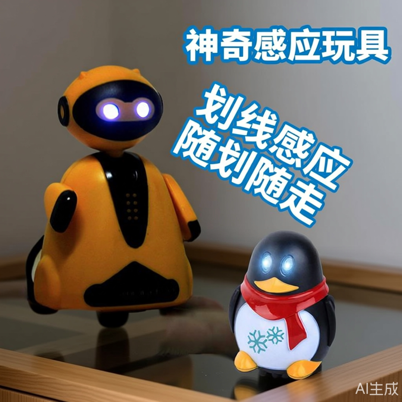 画线感应跟笔车儿童小汽车画线