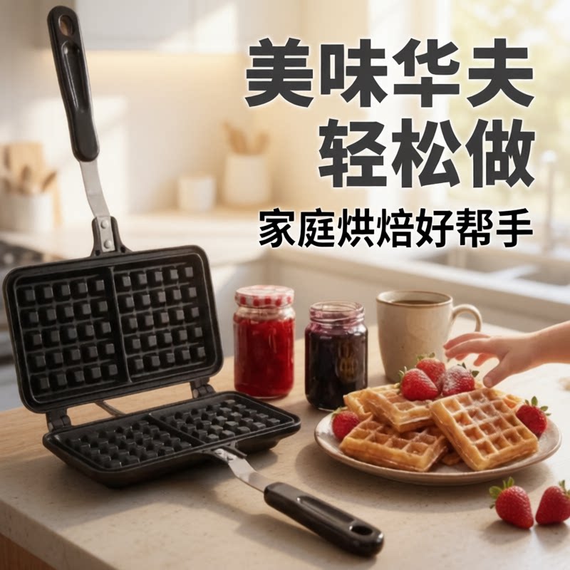 格子华夫饼蛋糕模电磁炉通用
