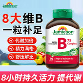 JAMIESON健美生复合维b维生素b族b2 b7男女士缓释通用 b12