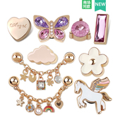 Cross配件洞洞鞋 饰扣 配饰鞋 扣装 高级感金属链条 花鞋 适配Crocs