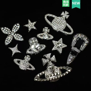 Cross配件洞洞鞋 饰扣 配饰鞋 扣装 西太后金属星球 花鞋 适配Crocs