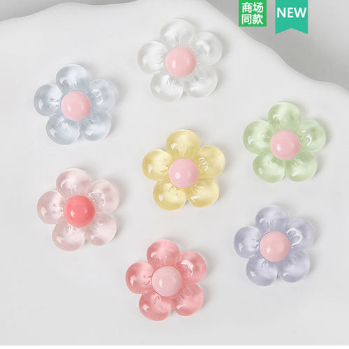 Crocs洞洞鞋配饰半透明花朵小花