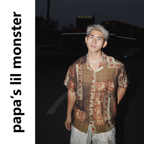 PAPASLILMONSTER美式复古短袖古巴领衬衫宽松休闲夏威夷花衬衣