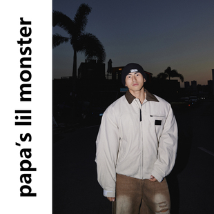 夹克羽绒服外套 白鸭绒重磅翻领工装 PAPASLILMONSTER 北卡罗来