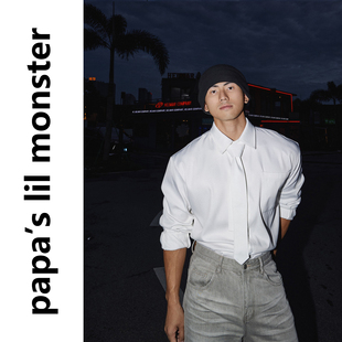 原创 衬衫 美式 高级感海妖风休闲长袖 男 轻奢 PAPASLILMONSTER