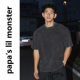 lil 水洗做旧细节金属小设计 户外穿搭休闲T恤男 monster夏季 美式