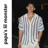 monster美式 夏日海岛度假沙滩 条纹宽松短袖 lil 针织衬衫 原创设计