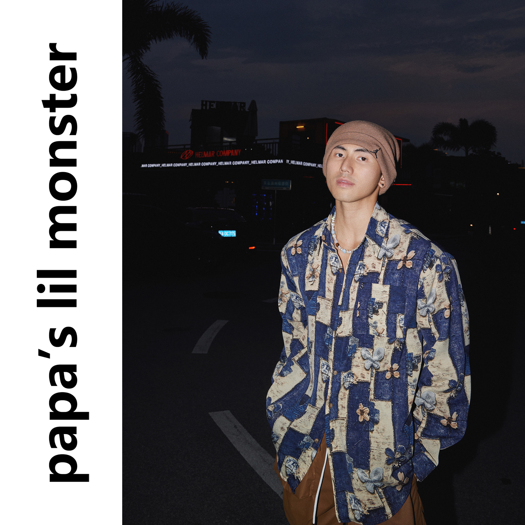 Papaslilmonster【慵懒时光】夏季复古撞色宽松休闲长袖衬衫男