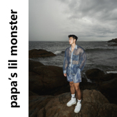 PAPASLILMONSTER 小众设计牛仔印花 男 原创 夏日沙滩度假风衬衫