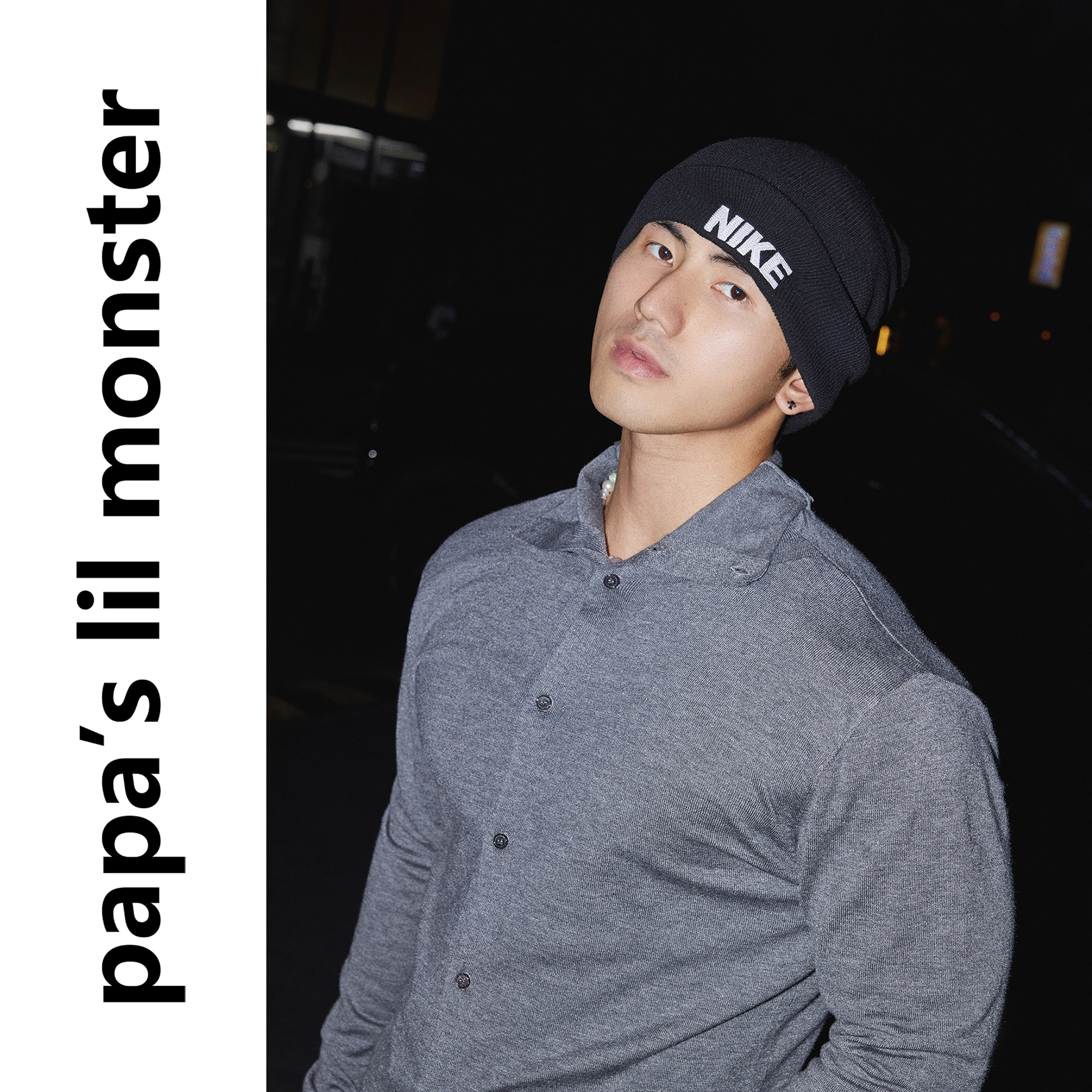 PAPASLILMONSTER【高智感穿搭】美式CLEAN-FIT简约翻领针织衫