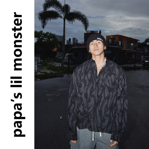 Papaslilmonster【深浅扎染】初秋长袖衬衫男小众设计感宽松上衣