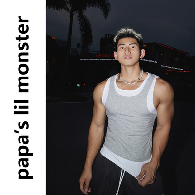 Papaslilmonster【肌肉美学的觉醒】美式修身假两件拼接背心男