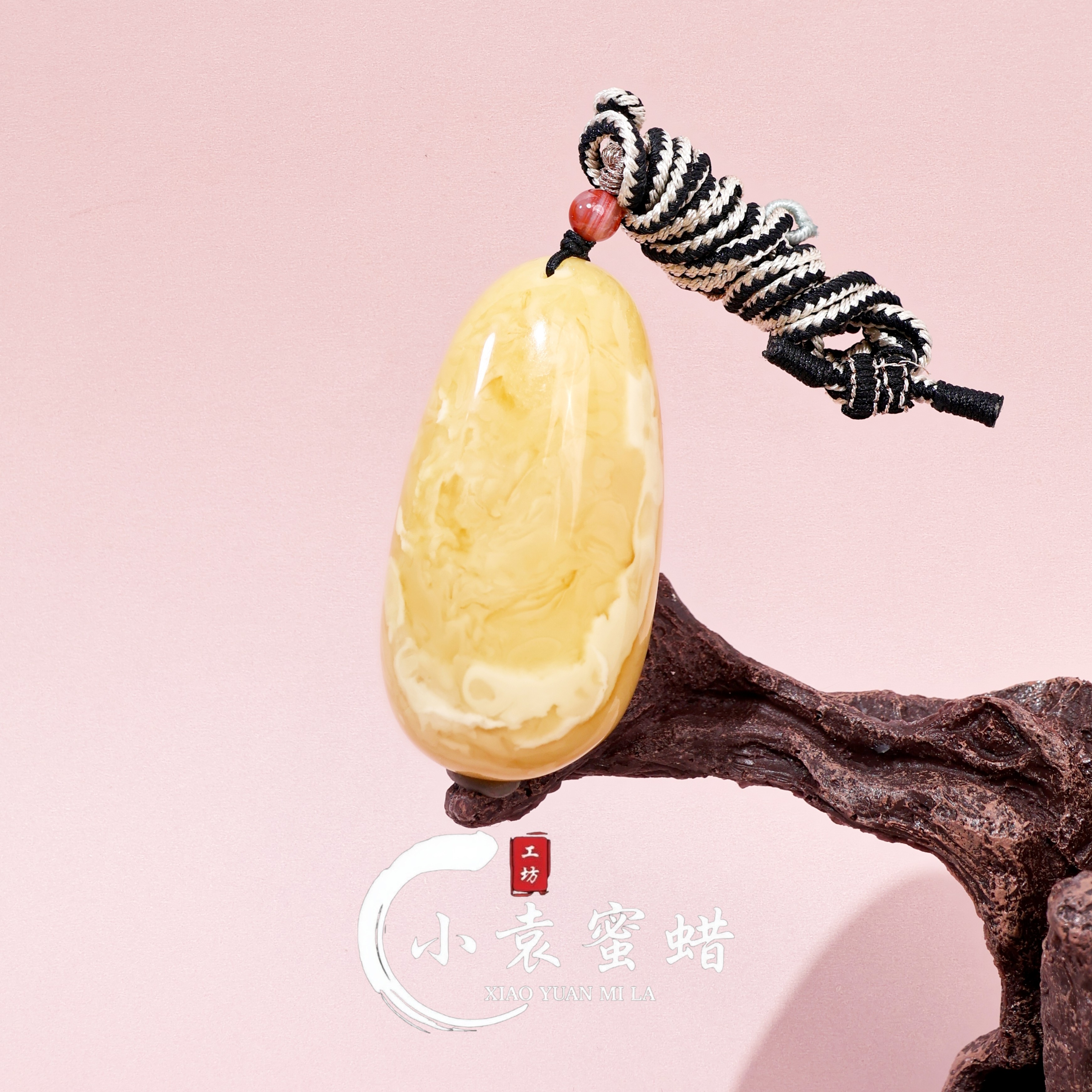 【一物一拍】天然琥珀蜜蜡吊坠俄料水滴吊坠虎皮妖花精美挂坠