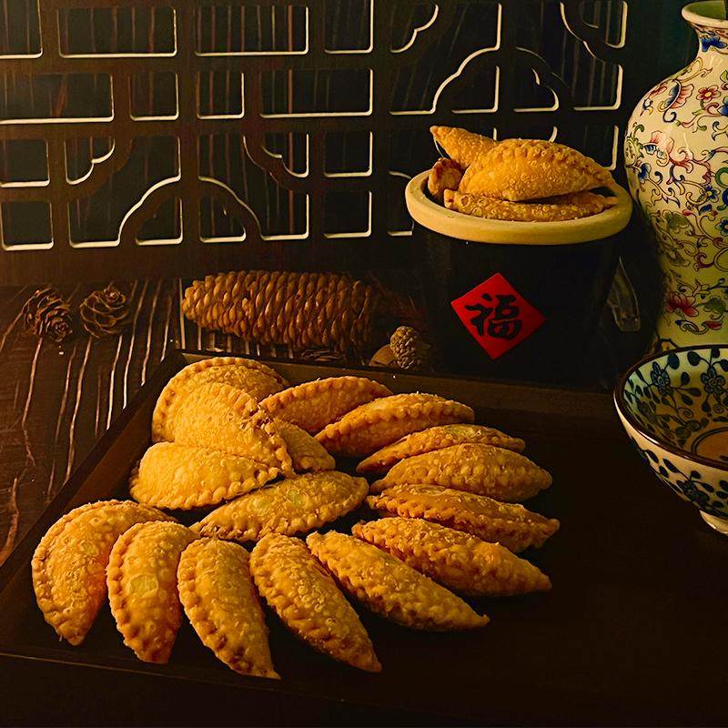 阳江旺通炒米饼粉酥小酥角小油角传统手工椰蓉酥饺阳江特产