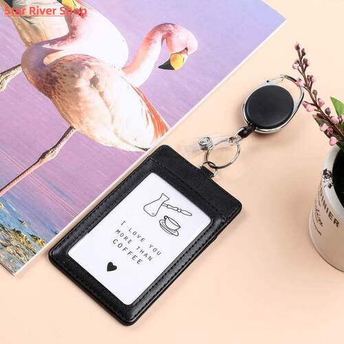 Retractable Badge Reel with Card Holder Reel Clip Key Ring