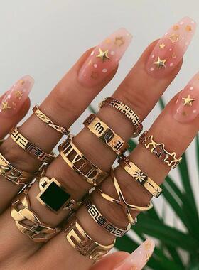 Finger Rings Set Women Knuckle Rings Female Jewelry 戒指组套