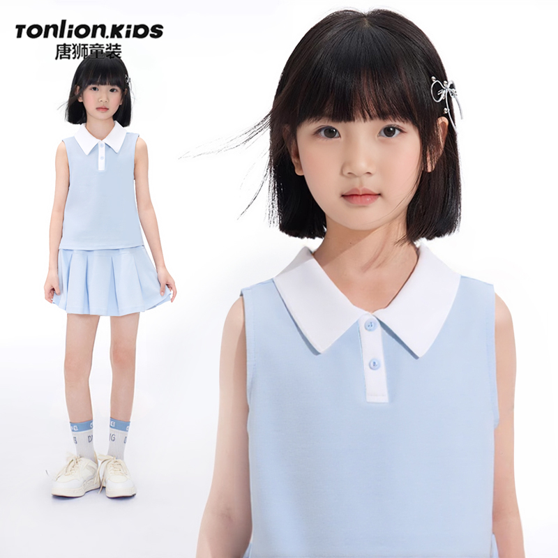 唐狮童装女童夏季运动套装