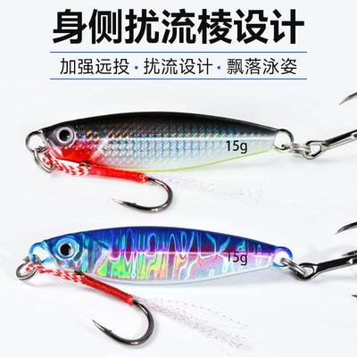 板路亚饵嘴远投飘落路亚假饵双铁钩淡水通杀鱼饵套装鳜翘鱼名犀