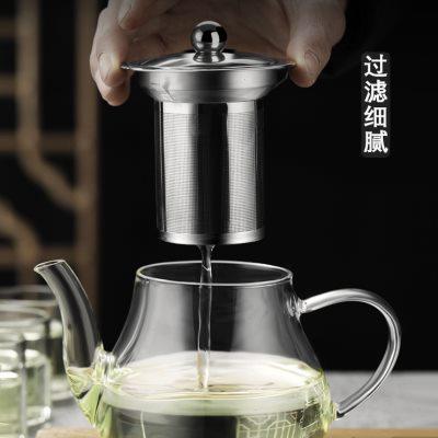 耐高温玻璃茶壶过滤家用可加热茶水分离泡茶壶煮茶器茶具套装自动