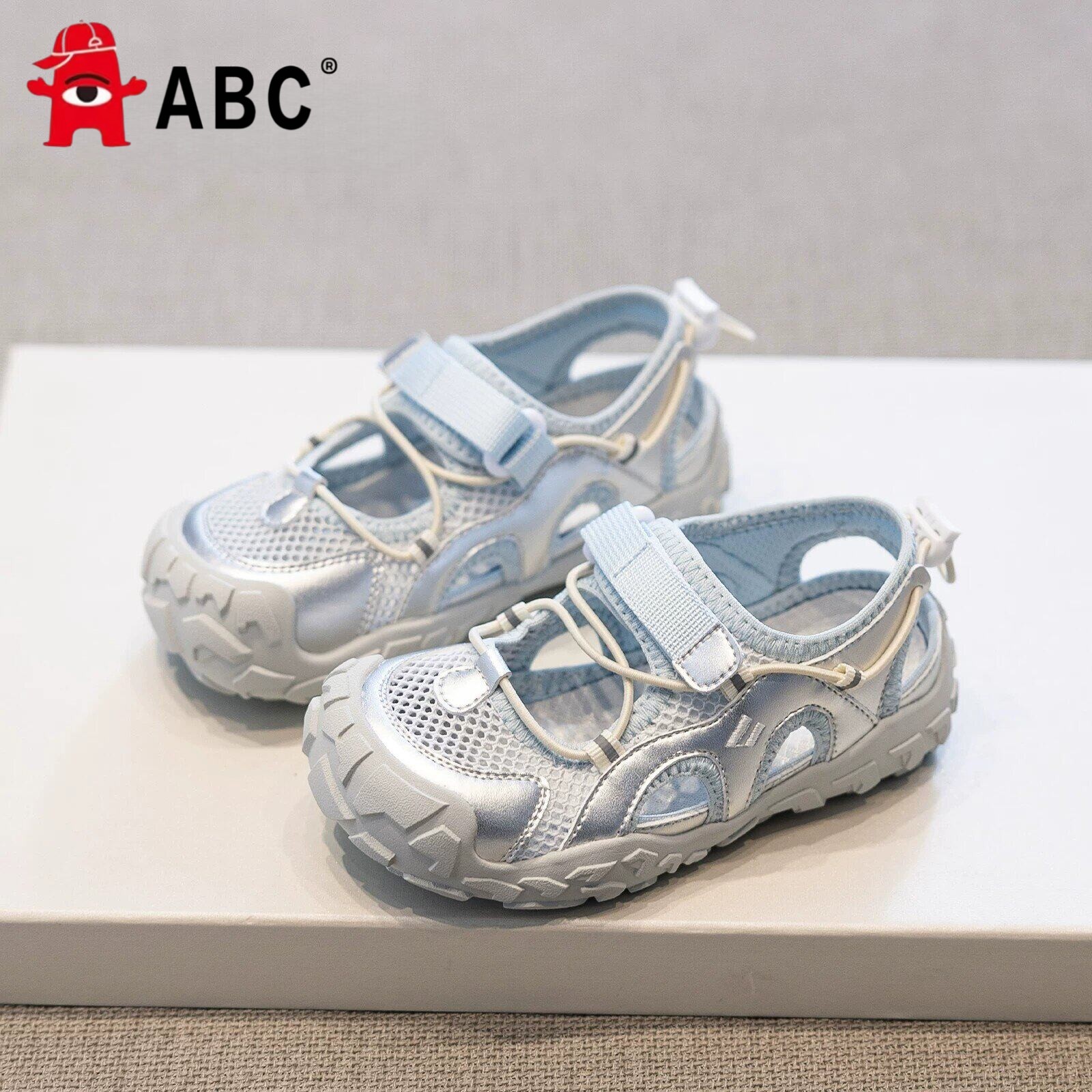 ABC女童夏季网面透气运动凉鞋图片
