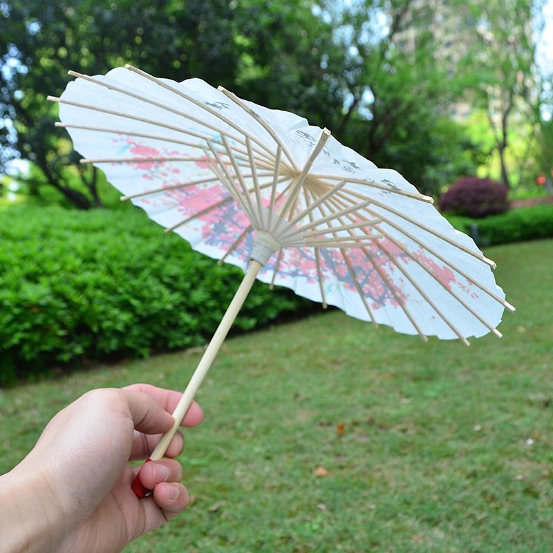 三曼多不防雨纸伞古典牡丹梅花迷你小纸伞幼儿园小号装饰伞道具伞