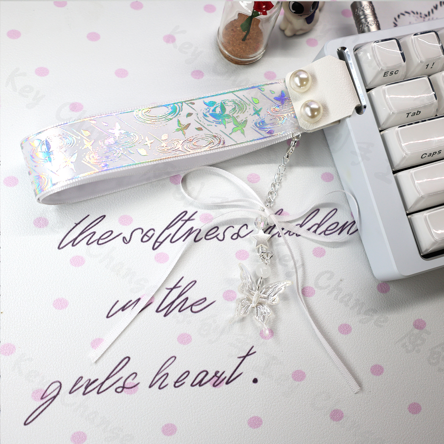 原创暮蝶飘带定制wooting醉鹿键盘飘带狼蛛美加狮acegh6068通用