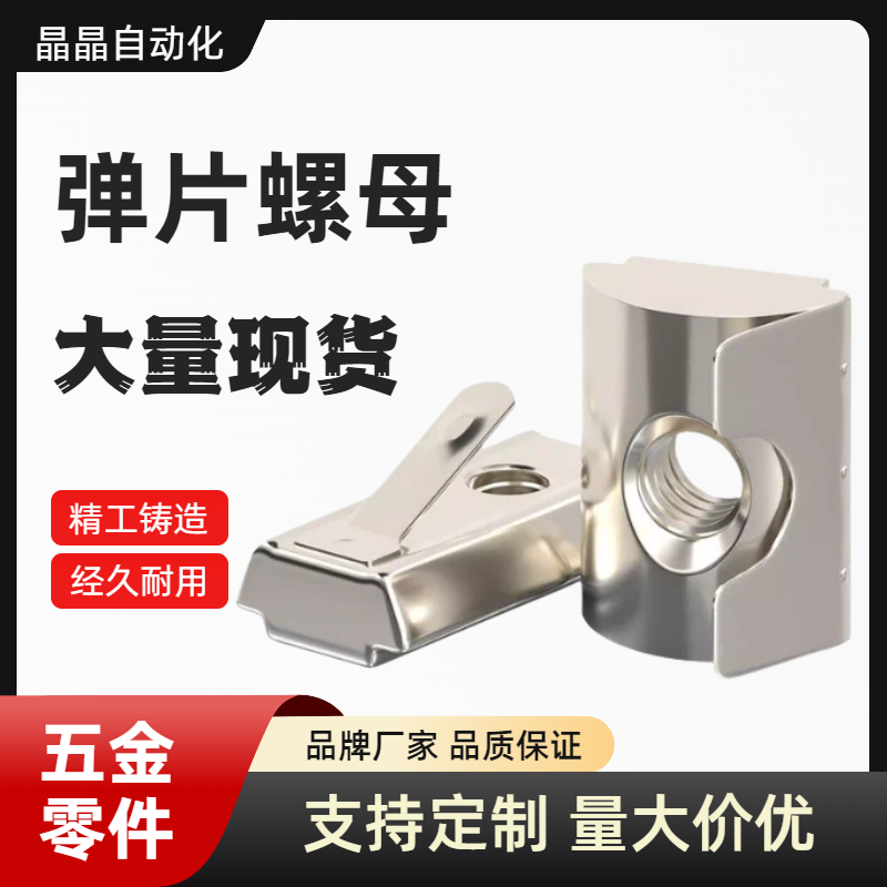 LNTRNM6/8/10-20/30/40/45-3/4/5/6/8 欧标碳钢镀镍后装弹片螺母