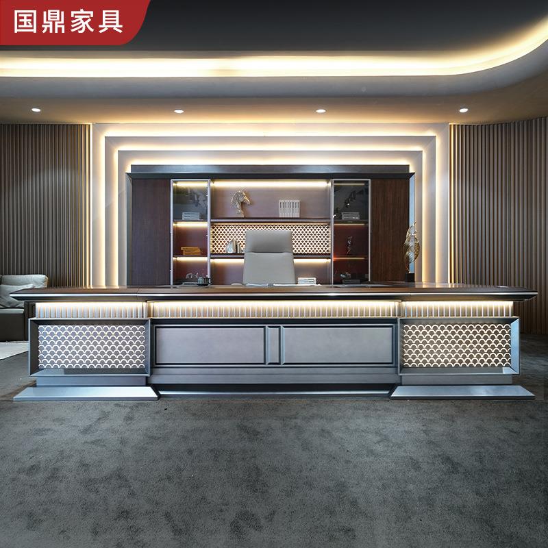 DZ办公室中事家具桌全套高档董长大班台简约现代椅总裁桌新式老板