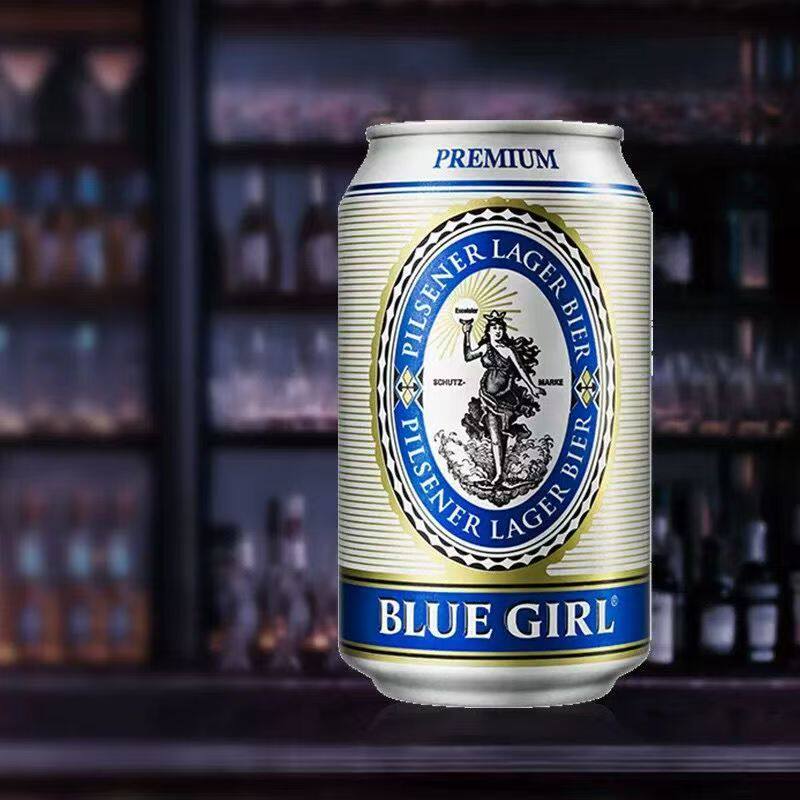 BLUEGIRL蓝妹啤酒330ml*24罐装 聚餐常备啤酒  广东